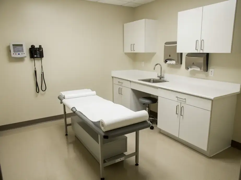 Bright reception and waiting area of a medical office